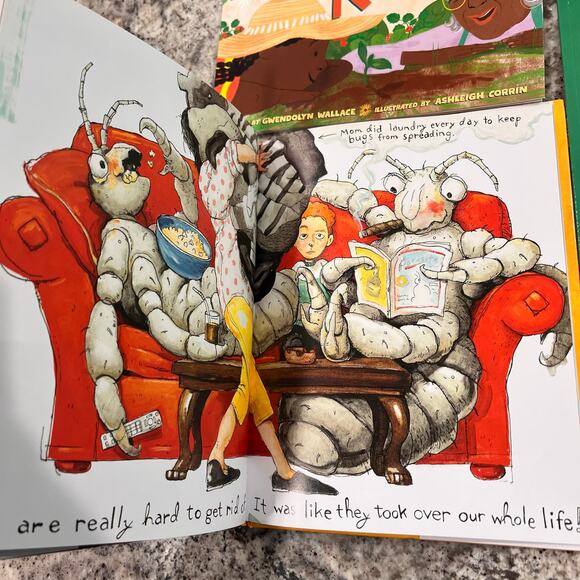 Lot of 3 Children Books - Joy Takes Root/Bugs in My Hair/Look Out Kindergarten - Picture 3 of 5